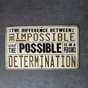 Motivational Wall Art with Gold and Black Text